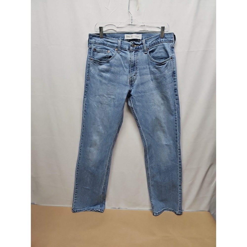 Levi's Mens Blue Relaxed Fit Strauss Signature Stretch Denim Jeans Size 32x32 - Picture 2 of 16